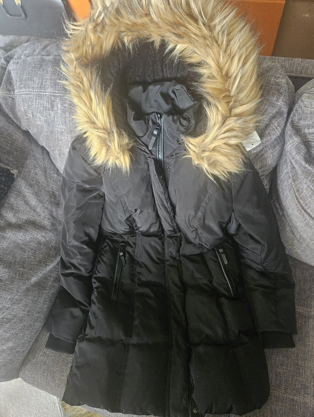 Down Filled Black Atelier Noir By Rudsak Puffer Parka. 18ptp